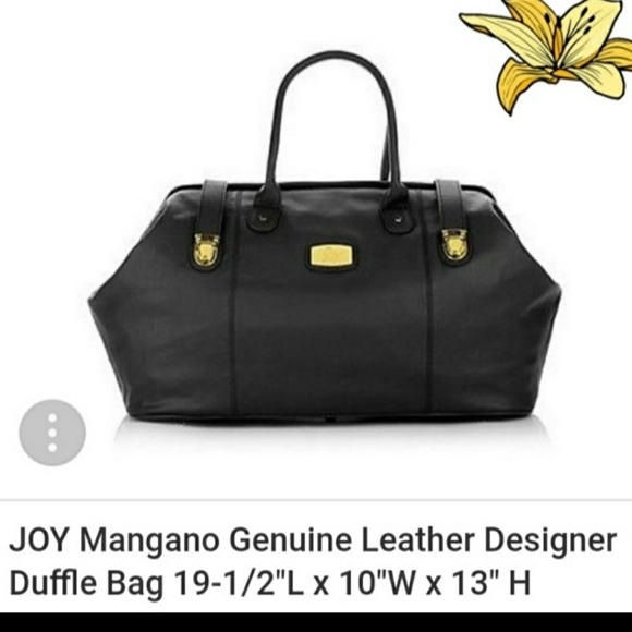 Joy Mangano Handbags - JOY Genuine Leather Designer Duffle Bag 
